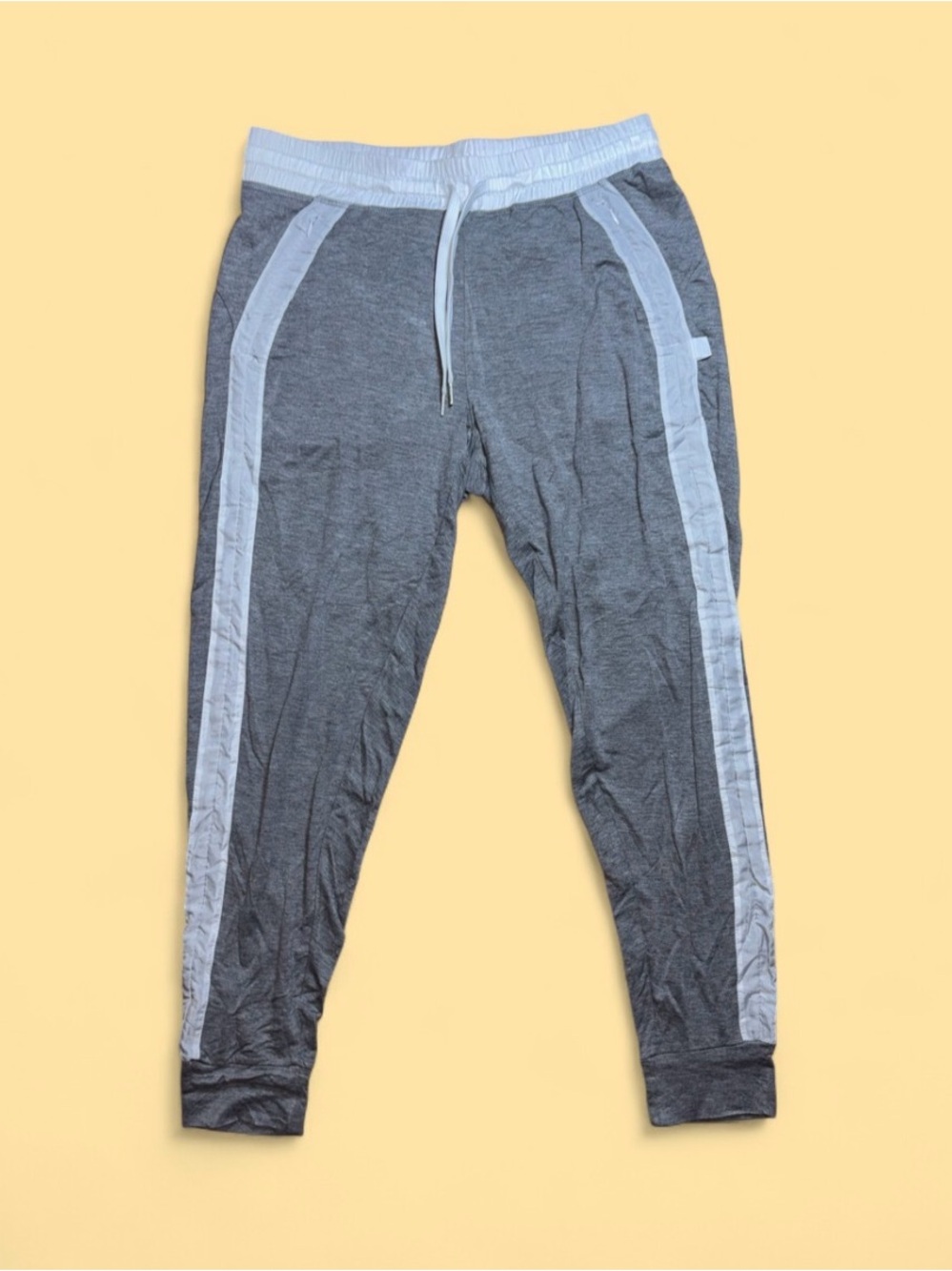 Skechers Gray Track Jogger Pants with White Side Stripes